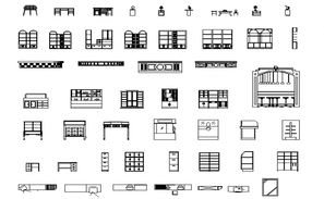 Detail furniture blocks 2d view CAD block layout file in dwg format ...