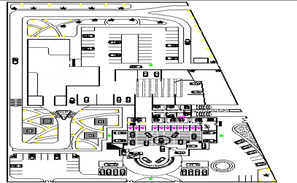 Auto service center architecture layout plan details dwg file - Cadbull