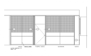 Corporate office building facade and back elevation and sectional ...