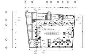 Commercial bank floor plan design - Cadbull