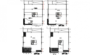 Corporate building elevation, section and floor plan cad drawing ...