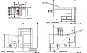 Elevation of a building dwg file - Cadbull