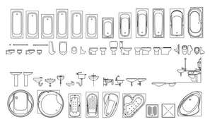 Bathroom Accessories Blocks In Dwg File - Cadbull