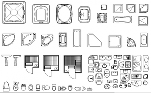 Jacuzzi plan and section detail dwg file - Cadbull