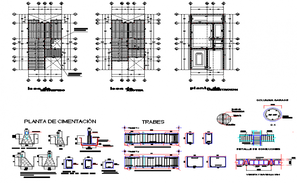 Roof plan and section detail dwg file - Cadbull