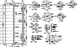 Reinforcement details of the grade beam and floor beam were given in ...