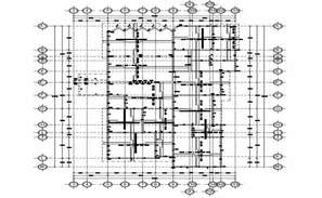 Ground floor main beam layout of 38x40m villa plan is given in this ...