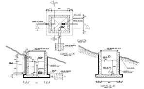 Section detail of a structure 2d view CAd construction block layout dwg ...