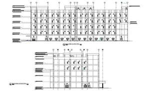 Office Building Section Plan - Cadbull