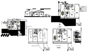 Architectural layout plan top view detail dwg file - Cadbull