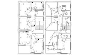 Electrical layout plan details of all floors of residential building ...