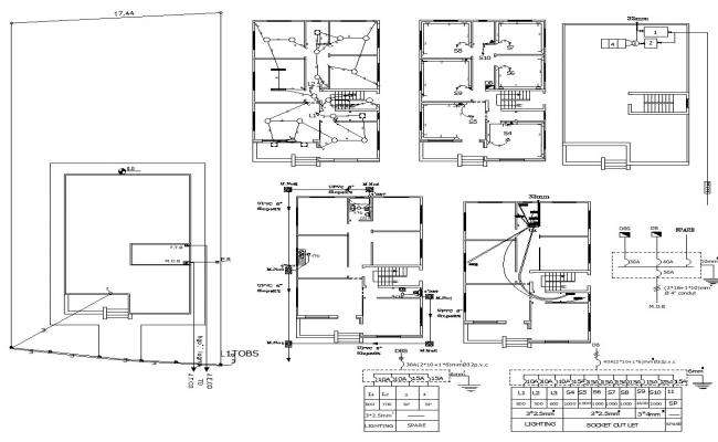 Dwg file of residential bungalow - Cadbull