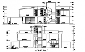 2 storey bungalow 10.00mtr x 24.00mtr with foundation plan in dwg file ...