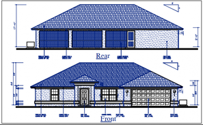 Bungalow building structure detail elevation and plan 2d view layout ...