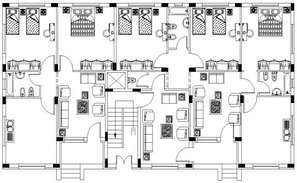 50'X50' Bungalow layout cad drawing is given in this cad file. Download ...