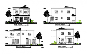 2 Storey House Section And Elevation Design DWG File - Cadbull