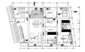 Villa plan with detail dimension in dwg file - Cadbull