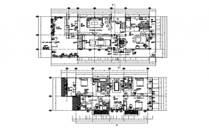 Bungalow Project Plan With Column Footing CAD Drawing - Cadbull