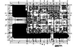 DWG Drawing Four Side Traditional Elevation Of Huge Bungalow AutoCAD ...