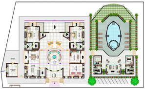 Facade House Building DWG File - Cadbull