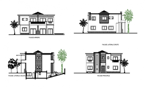 4 BHK House Architecture Floor Plan DWG File - Cadbull