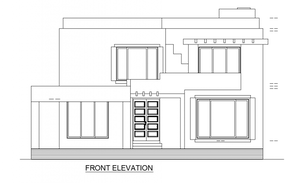 2200 Square Feet House Section And Elevation Design - Cadbull