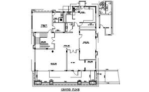 Bungalow building structure detail CAD block layout file in autocad ...