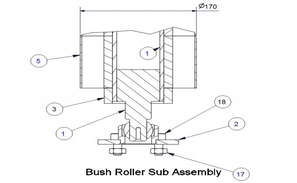 Sectional detail of a machinery dwg file - Cadbull