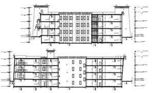 Mirror section view of 6x6m ground floor plan of security lounge is ...