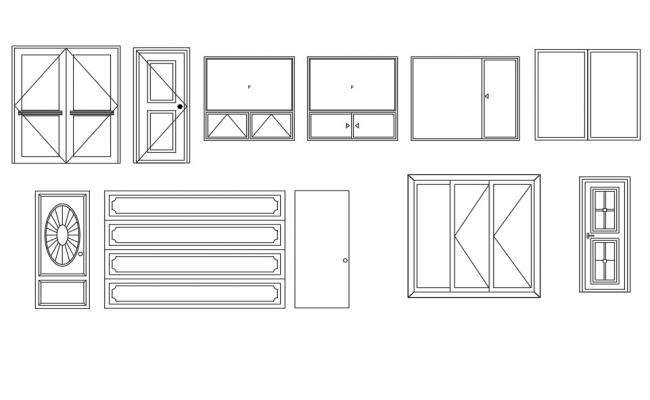 Main door grill elevation and plan 2d view CAD block layout autocad ...