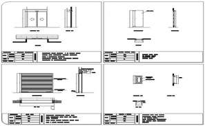 Top hung sliding door hinge detail elevation dwg file - Cadbull