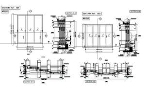 Wooden structure door detail elevation 2d view layout file - Cadbull