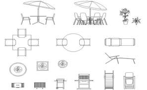 Reception table and furniture detail dwg file - Cadbull