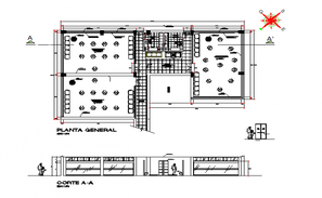 Beach restaurant detail plan layout autocad file - Cadbull