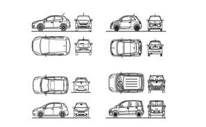 Vehicle categories are available in this 2D Autocad drawing file. - Cadbull