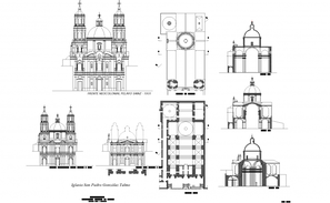 Ground floor plan of the church office room detail is given in this 2D ...