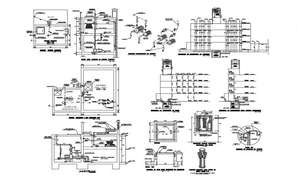 Space frame layout and support location detail view dwg file - Cadbull