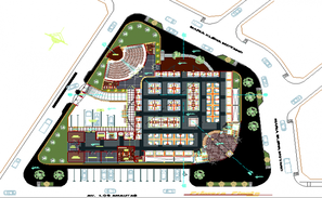 Shopping Mall Architecture Elevation and Section plan dwg file - Cadbull