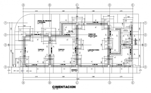 Residence Building Foundation Plan DWG File - Cadbull