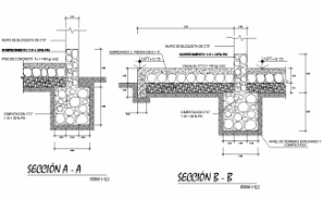 Column construction and structure details dwg file - Cadbull