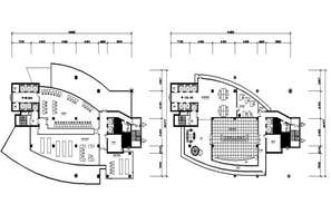 Commercial Building Design CAD Furniture Layout Plan - Cadbull