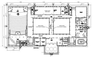 Ground floor training room detail drawing in dwg AutoCAD file. - Cadbull