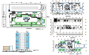 Modern Commercial Building Elevation Designs AutoCAD File - Cadbull