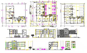 Sectional detail of a building - Cadbull