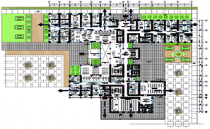 Beach bar plan detail dwg file - Cadbull