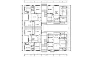 Multi-family house building floor plan cad drawing details dwg file ...