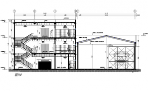 Commercial floor plan and elevation with architecture view dwg file ...