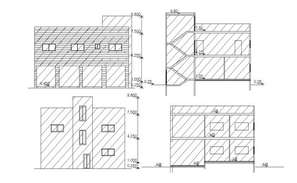 Iron sheet roof industrial building floor plan is given in this AutoCAD ...