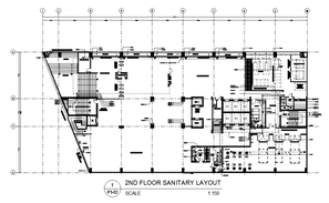 Low floor plan and first floor plan of high rise building dwg file ...