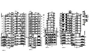 Modern Elevation design of commercial center design drawing - Cadbull